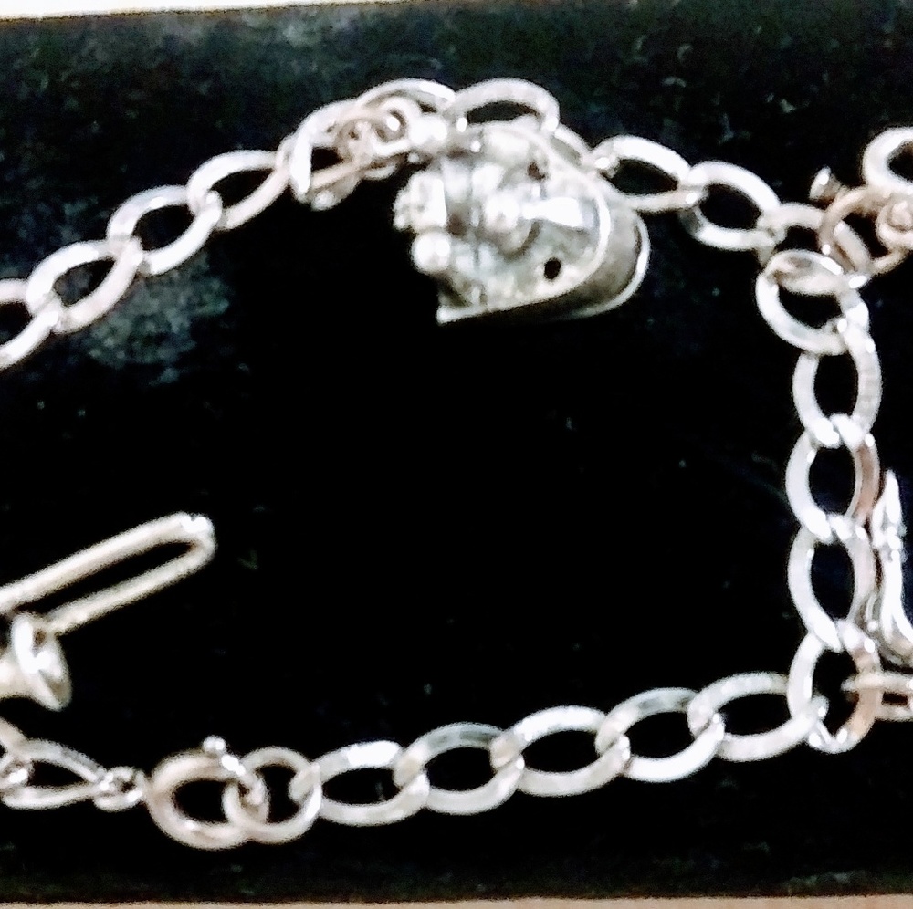 Vintage Sterling Silver Instrument Charm Bracelet